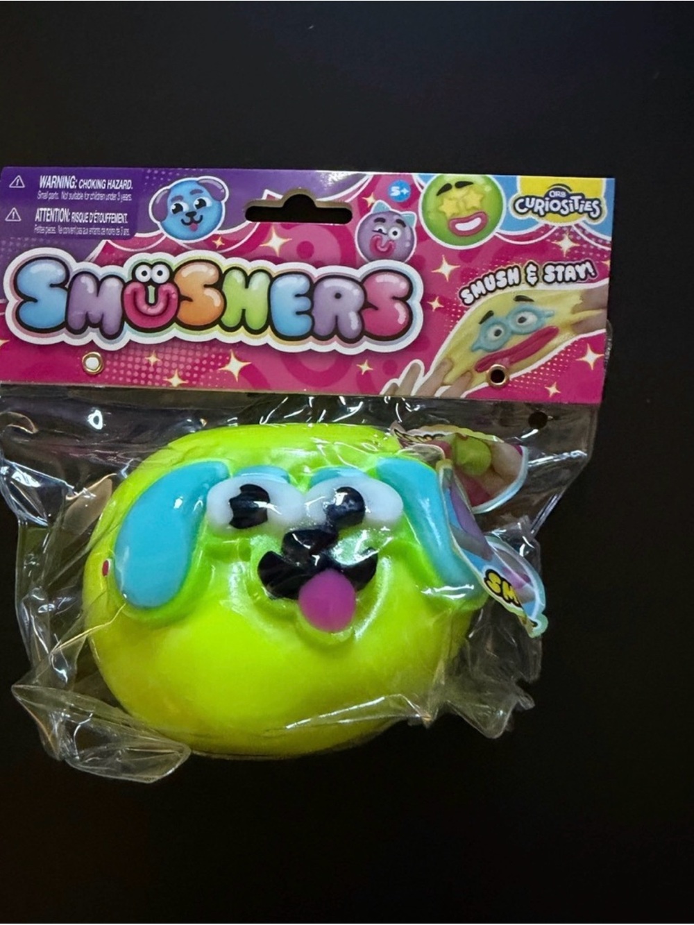 Usher Neon Green and Blue Puppy Squishy Toy